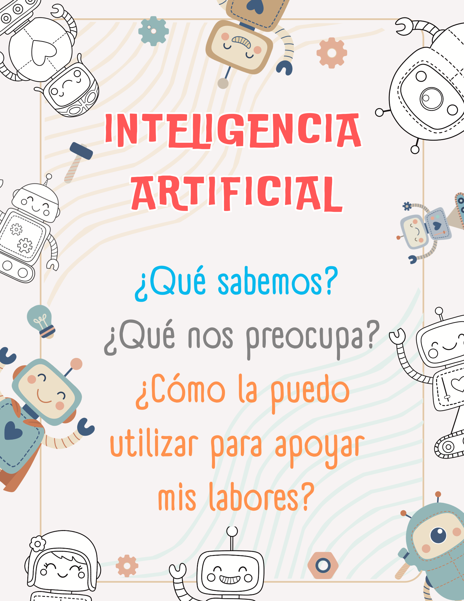 Cuaderno de dibujos de robots para colorear ilustrativo colorido - 1